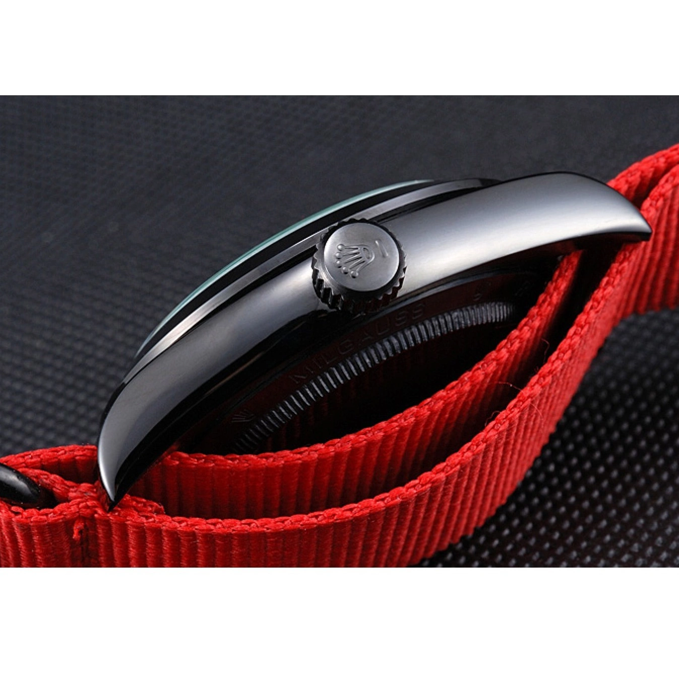 Aaa replica watch Strap Nylon Red Rolex Milgauss Bamford 622002 0815
